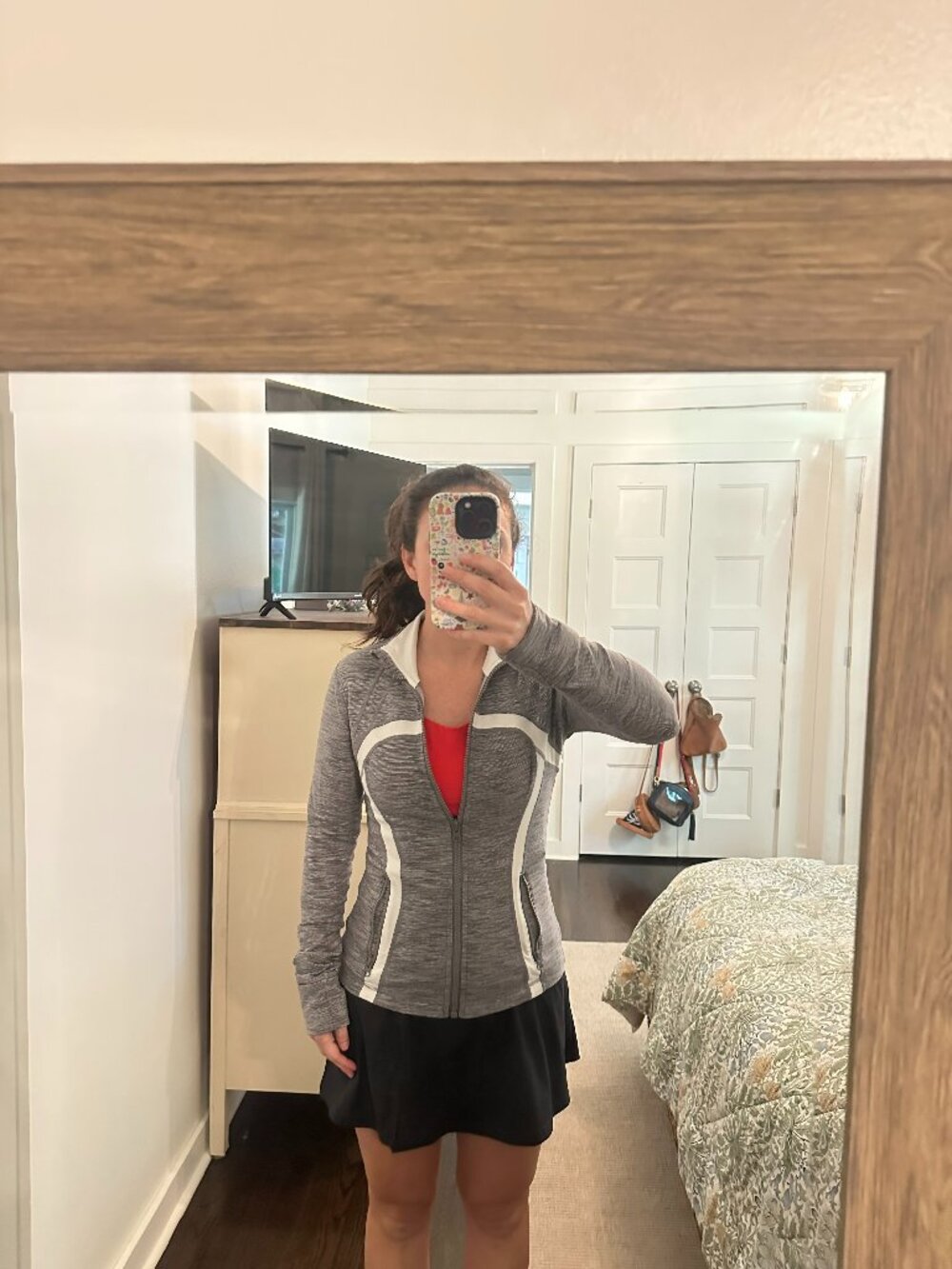 Lululemon Define Jacket Heathered Gray White Striped Full Zip | Size 6